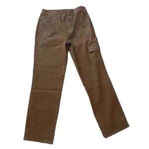 Kut From The Kloth Women's Brown Ankle Straight Leg Cargo Style Pants Size 0 NWT